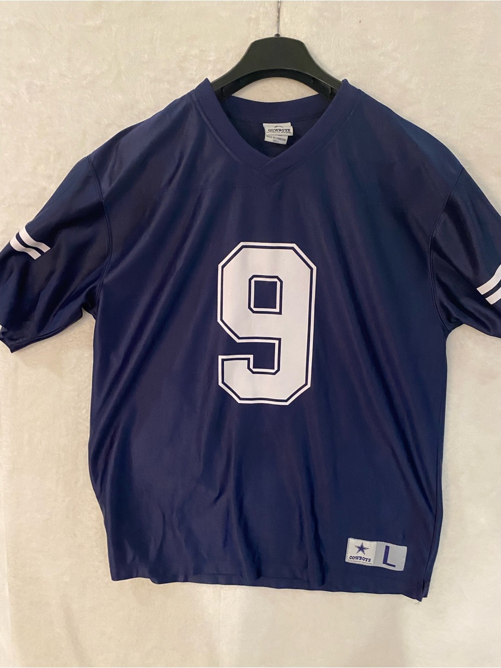 Men's Navy Number 9 Football Jersey - Size L